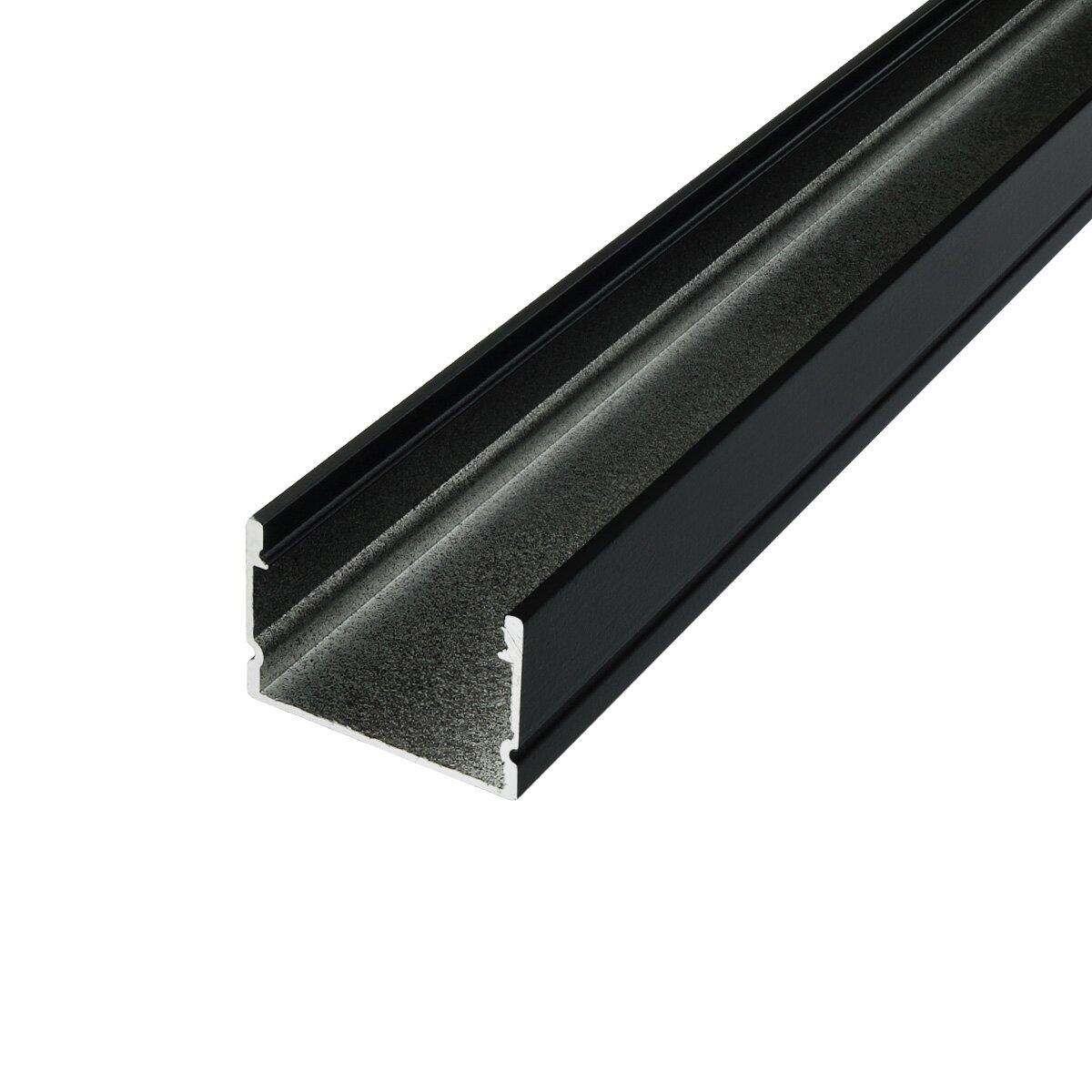 Профіль алюмінієвий BIOM LP-20AB, 20x30, анодований, чорний, палиця 2м