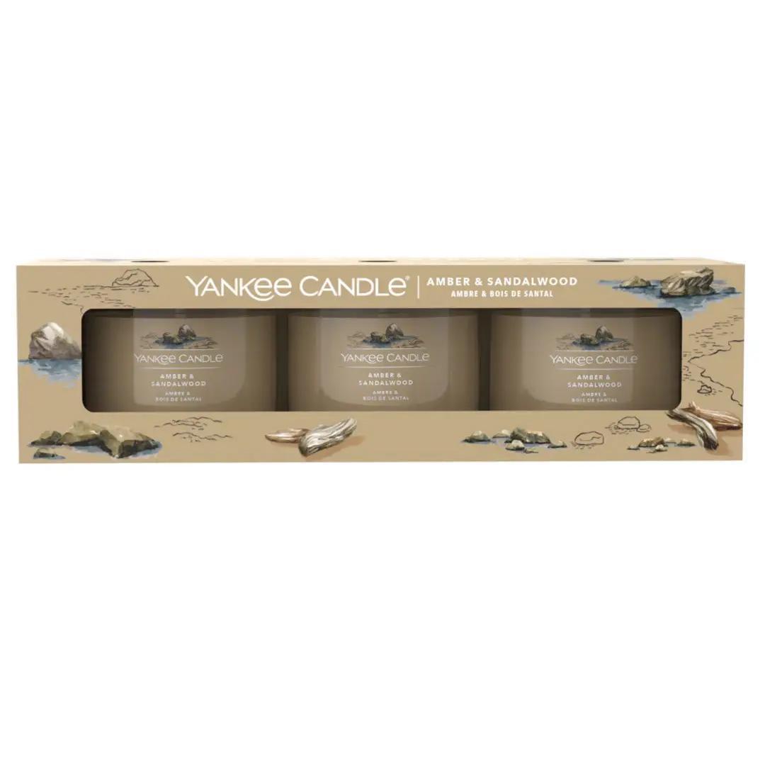 Ароматична свічка соєва Бурштин - сандалове дерево YANKEE CANDLE США