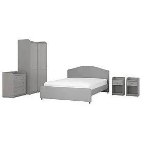 Комплект меблів для спальні IKEA HAUGA 5 предметів (394.833.75)
