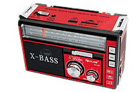 Радиоприемник портативный Golon RX-381/2 USB+SD с фонариком LED Красный