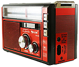Радіоприймач портативний Golon RX-381/2 USB+SD з ліхтариком LED Червоний, фото 9