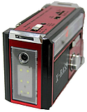 Радіоприймач Golon RX-381/2 USB+SD акумуляторний з ліхтариком LED Червоний, фото 5