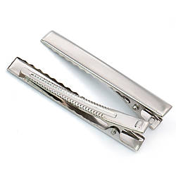 Основа для шпильки Крокодил прямокутник 55х8 мм Платина 10 шт.