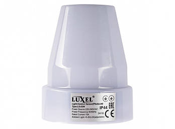Датчик світла 10А IP44, 5-50 LUX регульований (LS-02W)