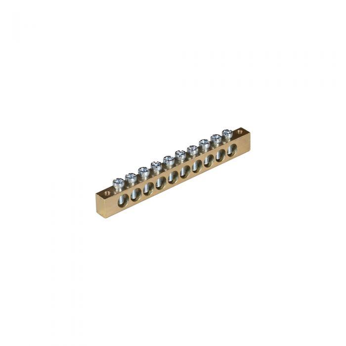 Шина нульова ENERGIO брусок 8x12мм 10 отв., фото 1