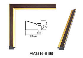 Пластиковий багет для рам AM2816-B185
