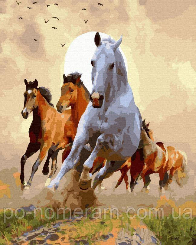 Акційна Картина за номерами Коні на природі (ANG201) 40 х 50 см, фото 1