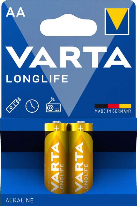 Батарейка VARTA LONGLIFE AA BLI 2