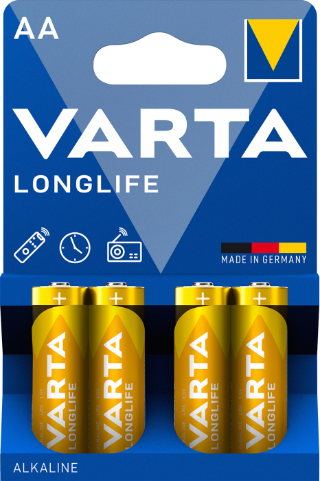 Батарейка VARTA LONGLIFE AA BLI 4