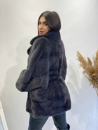 Норковий Кожушок "Летюча Миша" 75/125 Графіт 0683ЕИШ, фото 3