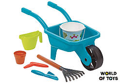 Возик садовий Ecoiffier Гарден з лійкою 6 аксесуарів (004559)