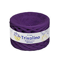 Трикотажная пряжа Trikolino, 5-7 мм., 100 м., Темно-сливовый, нитки для вязания