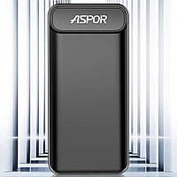 Power Bank Aspor A396 PD 20000mAh (22.5W/PD USB-C laptops fast charging)- чорний