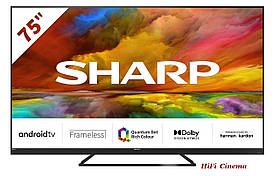 Sharp 4T-C75EQ3EM2AG телевізор 75 дюймів 4K з Android TV