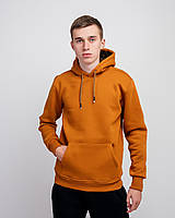 Чоловіче базове худі (кенгуру) з начосом, гірчичного кольору. Розміри: S,M,L,XL,XXL.