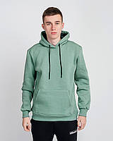 Чоловіче базове худі (кенгуру) з начосом, бірюзового кольору. Розміри: S,M,L,XL,XXL.