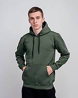 Чоловіче базове худі (кенгуру) з начосом, хакі кольору. Розміри: S,M,L,XL,XXL.