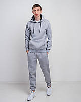 Чоловіче базове худі (кенгуру) з начосом, світло-сірого кольору. Розміри: S,M,L,XL,XXL.