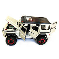 Машинка металева Mercedes Gelandewagen «AutoExpert» Мерседес Гелендваген джип білий звук світло 19*7*9 см (GT-1008), фото 5