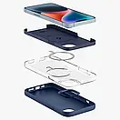 Чохол Spigen для iPhone 14 — Silicone Fit MAG, Navy Blue (ACS05068), фото 3