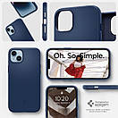 Чохол Spigen для iPhone 14 — Silicone Fit MAG, Navy Blue (ACS05068), фото 4
