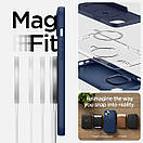 Чохол Spigen для iPhone 14 — Silicone Fit MAG, Navy Blue (ACS05068), фото 5