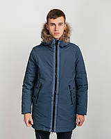 Чоловіча зимова куртка, сірого кольору.