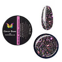 База для нігтів Magic Girl Base Light Potal 01 світловідбивна поталь чорна 12 мл