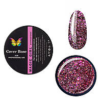 База для нігтів Magic Girl Base Light Potal 03 світловідбивна поталь бордо 5 мл