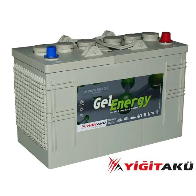 Гелевый аккумулятор емкость 100 а/ч 12 В (12V-100AH) YIGITAKU YGE12-100 для ИБП и инверторов. - фото 2 - id-p1742558635