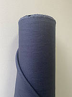 Костюмная льняная ткань чернильного цвета, 100% лен, цвет 1344/565
