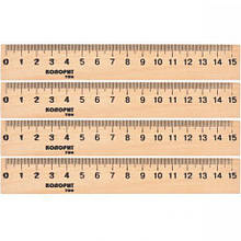 Лінійка 15 см, дерев'яна MZOPT
