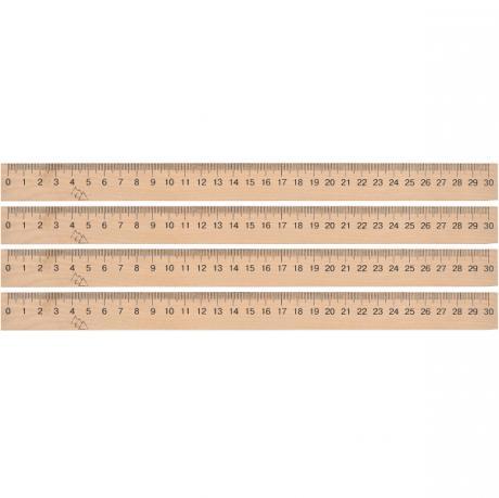 Лінійка 30 см, дерев'яна MZOPT