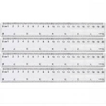 Лінійка 20 см, 8820 пластикова прозора MZOPT