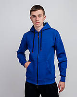 Чоловіче базове худі з начосом на блискавці, синього кольору. Розміри: S,M,L,XL,XXL.