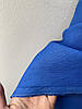 Сорочково-платтєва лляна тканина кольору електрик, колір 1318/579, фото 3