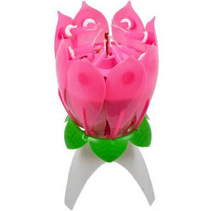 Свічка для торта музична "Квітка" 10-106 MZOPT, фото 1