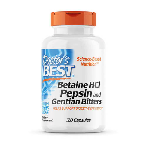 Купить Betaine HCL Pepsin and Gentian Bitters (120 caps), цена 515 грн ...