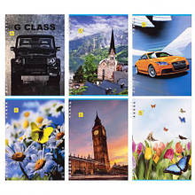 Блокнот А5 "Коленкор" 40 аркушів, спіраль м'яка обкладинка MZOPT