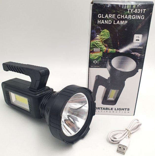 Ліхтар ручний із сонячною панеллю/USB UKC TY-831T, фото 1