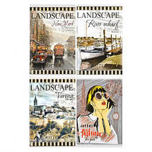 Блокнот А6 "Коленкор" 32 аркуша, скоба MZOPT