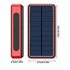 Водонепроникний акумуляторний TRAVEL POWERBANK 10000 мА·год, на сонячній енергії 4 USB-виходи, фото 3