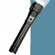 Ліхтар Orteх P90 Led з функцією ZOOM та павербанку USB C чорний, ремінець на руку