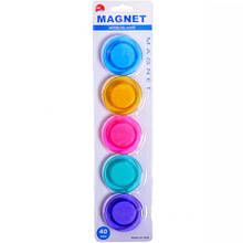 Магніт для дошки "Кольоровий" 5 штук T-4005, D4см MZOPT