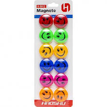 Магніт для дошки "Смайлик" 12 штук X-3012,  D3см MZOPT