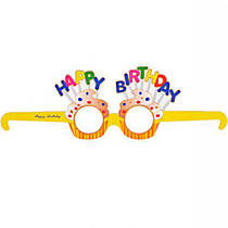 Набір картонних окулярів 10-47 "Happy birthday" 6 шт, фото 2