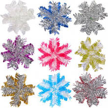 Прикраса "Сніжинка" з дощику велика MZOPT