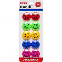 Магніт для дошки "Смайлик" 10 штук X-3010, D3см MZOPT