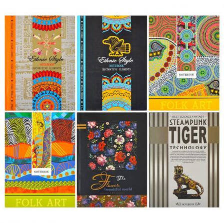 Блокнот А5 Коленкор 64 аркуша "ELEGANCE", тверда обкладинка 001966/000921 MZOPT, фото 1