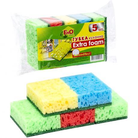 Губка для миття посуду XL "Пено Эффект" Super Lux 5 штук, 9*6*3 см 10014/10019 MZOPT
